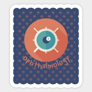 Ophthalmology in orange Brafdesign Sticker